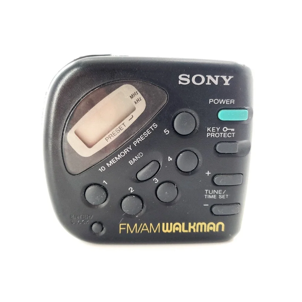 Sony Walkman SRF-M32 FM/AM Radio w/ Belt Clip Tested & Works